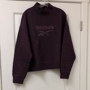 Reebok - Woman's Dark Purple High Collar Sweatshirt Size L NWT